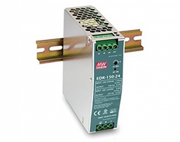 ΤΡΟΦΟΔΟΤΙΚΟ ΡΑΓΑΣ 156W/24V/6.5A SLIM EDR150-24 MEAN WELL