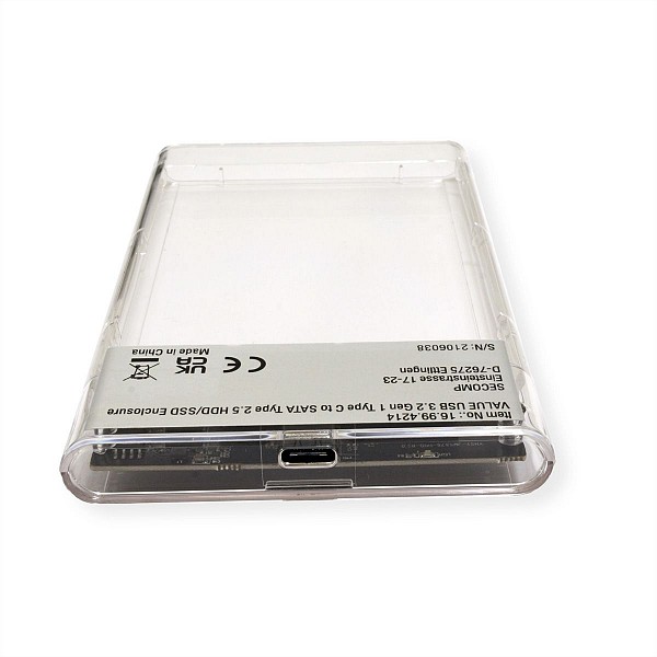 VALUE External Type 2.5 SATA 6.0 Gbit/s HDD/SSD Enclosure with USB 3.2 Gen 1 Type C 16.99.4214