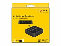 Delock M.2 Docking Station for 2 x M.2 NVMe PCIe SSD with Clone function 64177