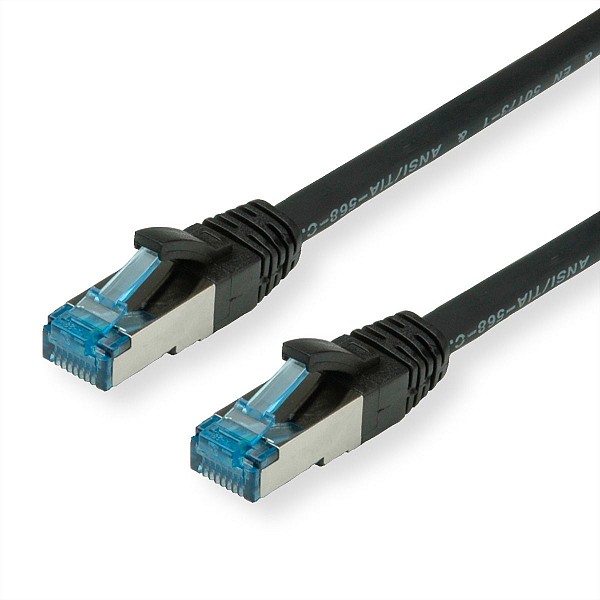 VALUE S/FTP Patch Cord Cat.6A (Class EA) black 1m 21.99.1961