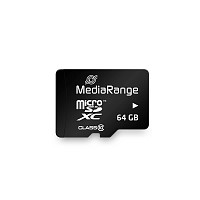 MediaRange Micro SDXC Class 10 With SD Adaptor 64 GB (eXtended Capacity) (MR955)