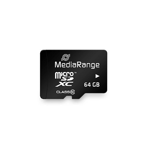 MediaRange Micro SDXC Class 10 With SD Adaptor 64 GB (eXtended Capacity) (MR955)