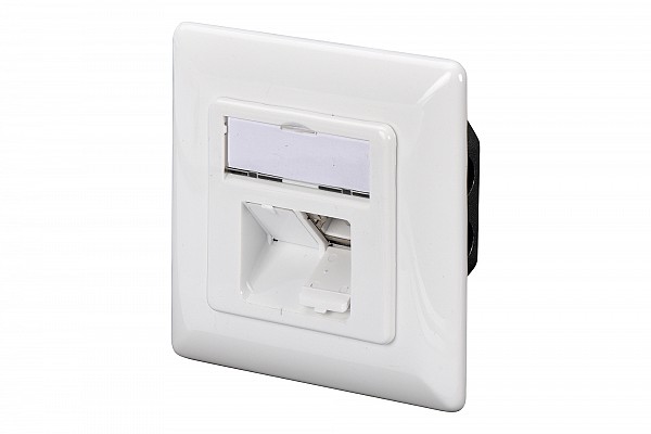 Digitus Πρίζα Επιτοίχια/Χωνευτή Stp 2*Rj45 CAT5e Καπάκι DN-9002-N