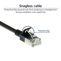ACT slimline patch cable LSZH U/FTP CAT6a black 3m DC7903