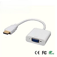 ANGA ΜΕΤΑΤΡΟΠΕΑΣ HDMI (A) αρσενικό 720p/1080p σε VGA θηλυκό με Ήχο Συμβάτο με HDCP 1.3(Ιδανικό για να προβάλλεται σήμα εικόνας από συσκευή με HDMI σε monitor) QA-C101A