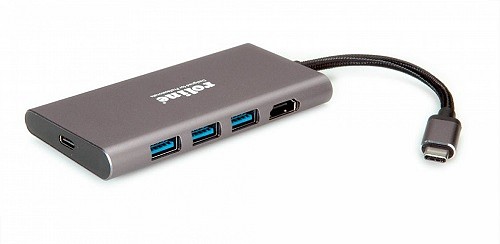 Roline DOCKING STATION TYPE-C 4K HDMI, 3xUSB 3.2 Gen 1ports, 1xSD/MicroSD card reader 12.02.1115