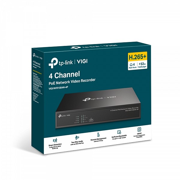 Tp-Link VIGI 4 Channel PoE+ Network Video Recorder VIGI NVR1004H-4P