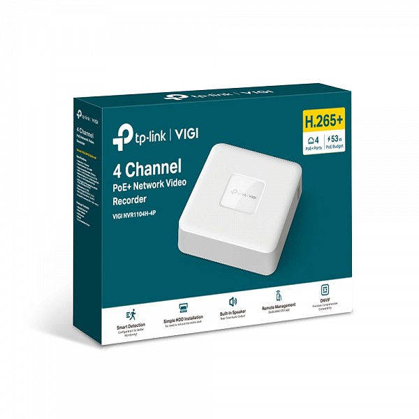 Tp-Link VIGI 4 Channel PoE+ Network Video Recorder VIGI NVR1104H-4P