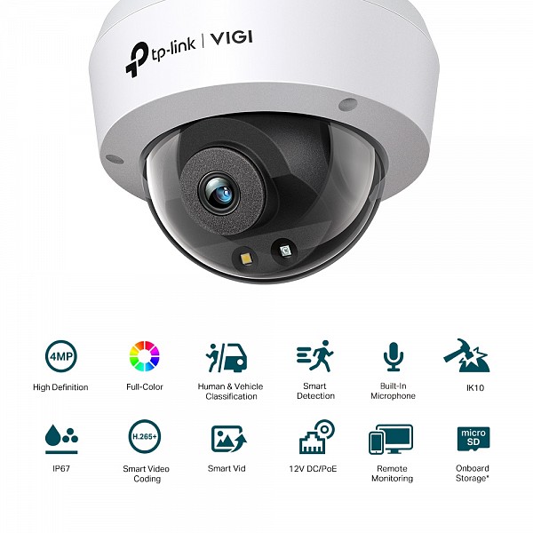 Tp-Link VIGI 4MP Full-Color Dome Network Camera VIGI C240(2.8mm)