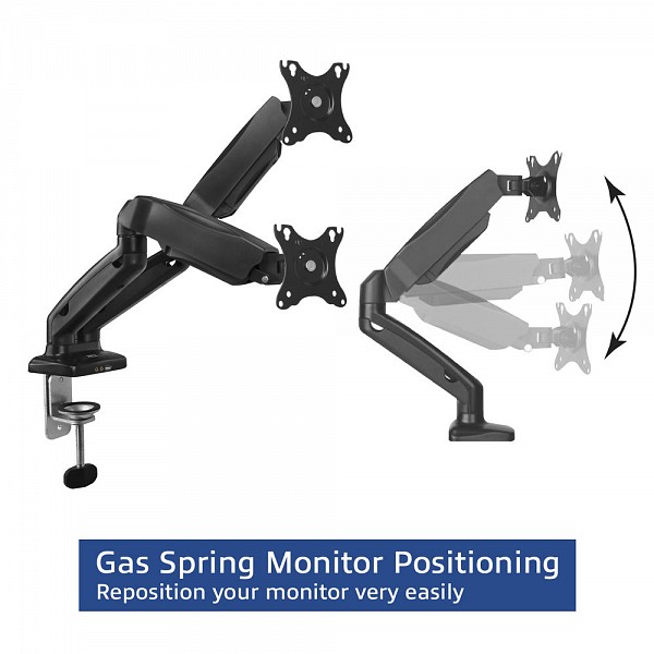 ACT ΒΡΑΧΙΟΝΑΣ ΓΡΑΦΕΙΟΥ ΓΙΑ 2 ΟΘΟΝΕΣ 9kgr 32 gas spring AC8312