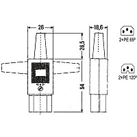 MPE-Garry 43R012311 C15 Power connector female for 120 °C SFO50