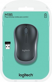 Logitech Wireless Mouse M185 -SWIFT GREY- EWR2 (910-002235)