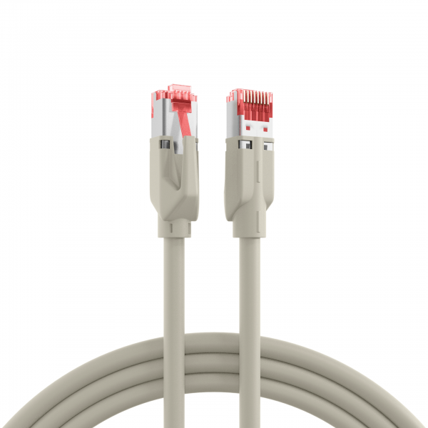 EFB RJ45 Patch cable S/FTP Cat.6A TM21 Dätwyler 7702 20m grey 10G 500MHz K8708GR.20