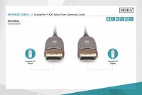 Digitus καλώδιο DisplayPort 15m v1.4 Hybrid Fiber Optic 8K/60Hz (AOC) AK-340107-150-S