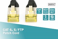 Digitus SFTP 5m Cat6a Μαυρο LSOH snagless DK-1644-A-050/BL