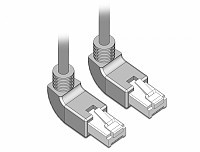 Delock Network cable RJ45 Cat.5e SF/UTP upwards / upwards angled 0.5m 83510