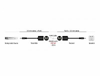 Delock Stereo Audio Extender RJ45 jack to 3.5 mm stereo jack male Cat.5 up to 50 m set 2 pieces 87858