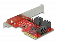 Delock 6 port SATA PCI Express x4 Card - Low Profile Form Factor 89042