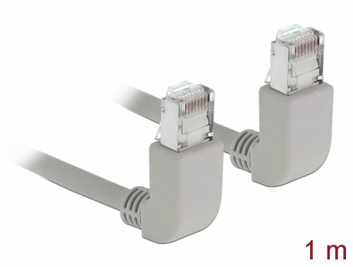 Delock Network cable RJ45 Cat.5e SF/UTP upwards / upwards angled 1 m 83511