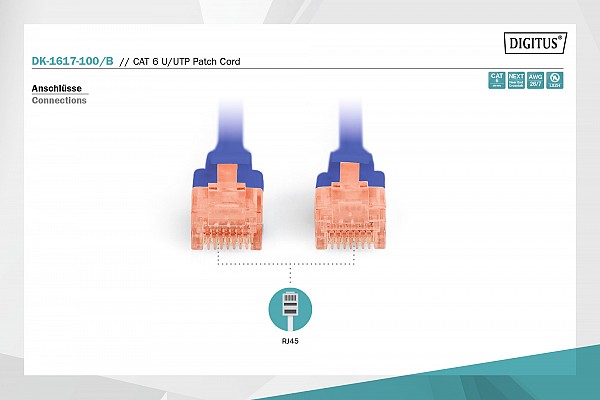 Digitus UTP 10m Cat6 Μπλε LSOH snagless DK-1617-100/B