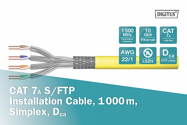 Digitus SFTP 1000m Cat7a LSOH yellow DK-1743-A-VH-10