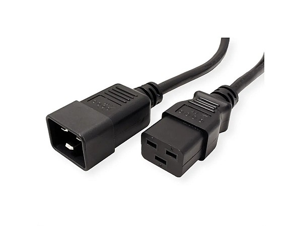 ROLINE Power Cord IEC320/C19 - C20 16A, black, 3 m - 19.08.1563