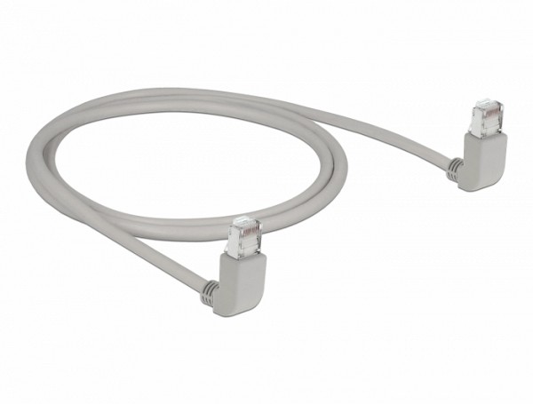 Delock Network cable RJ45 Cat.5e SF/UTP upwards / upwards angled 1 m 83511