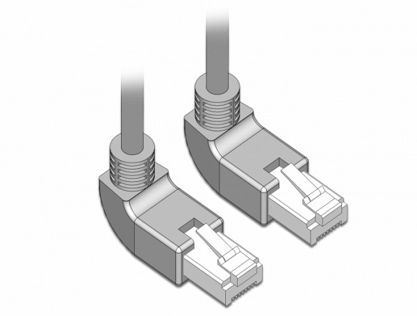 Delock Network cable RJ45 Cat.5e SF/UTP upwards / upwards angled 1 m 83511