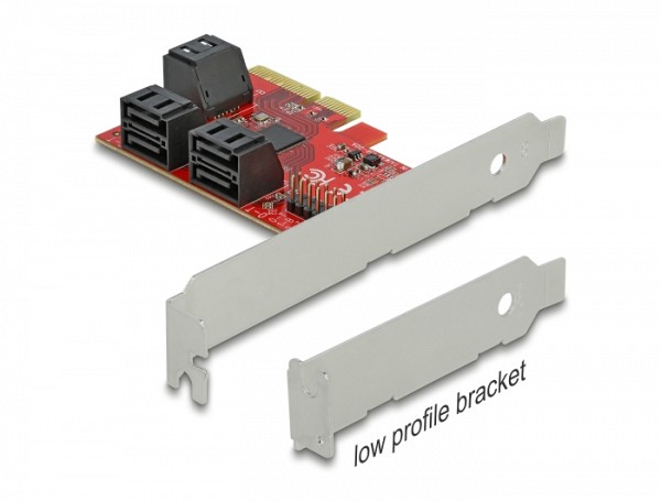 Delock 6 port SATA PCI Express x4 Card - Low Profile Form Factor 89042