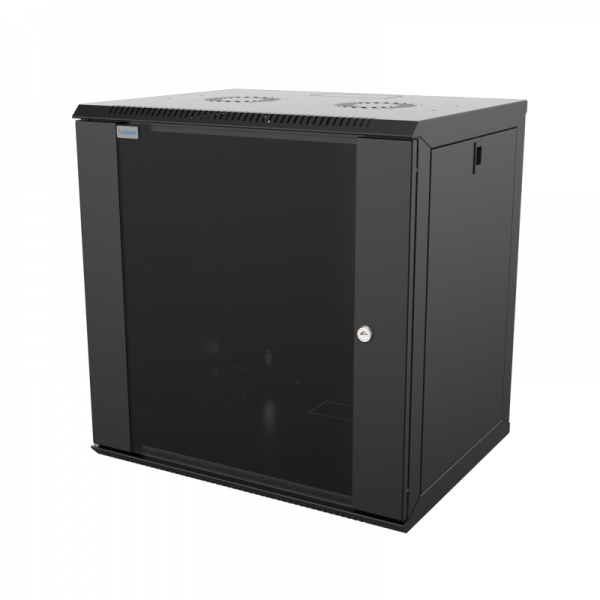 ΜΙRSΑΝ Επίτοιχη COM ΒΟΧ wall 12U με βάθος 450mm Μαύρη (Οπές Μ10) WTC12U45MN.01