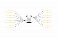 DIGITUS Pre-assembled Fiberglass Universal Breakout Cable, Single Mode OS2 100m 9/125outdoor 8 Fibers, LC/UPC - LC/UPC