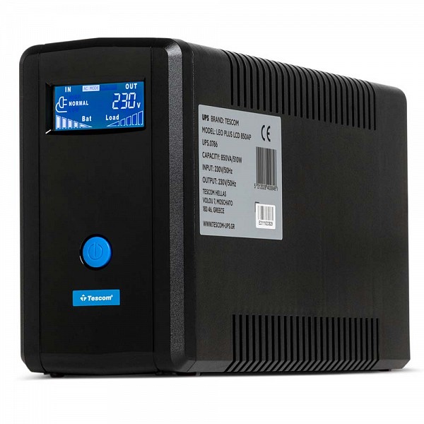 Tescom Leo Plus LCD 2000AP UPS with USB Port (UPS.0790) (TSLCD2K)