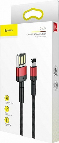 Baseus Braided USB to Lightning Cable Κόκκινο 1m (CALKLF-G91) (BASCALKLFG91)
