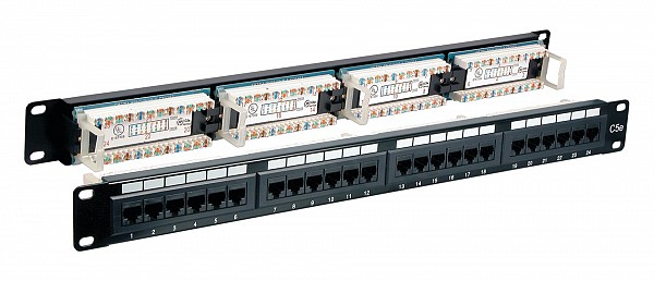 EFB PATCHPANEL 19 24 PORT CAT6 UTP ΜΑΥΡΟ 37585.1