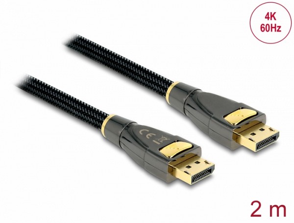 DELOCK Καλώδιο Display Port V1.2 2M 4K Premium 82771