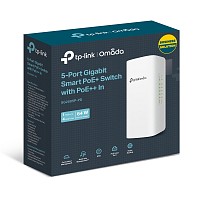 Tp-Link SWITCH 5-Port Gigabit Smart with 1-Port PoE++ in and 4-Port PoE+ out 64W SG2005P-PD