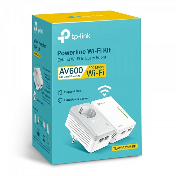 Tp-Link POWER LINE AV600 Powerline Wi-Fi Kit TL-WPA4226 KIT v5.2