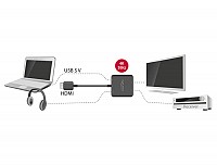 Delock HDMI Audio Extractor 4K 30 Hz compact 62784