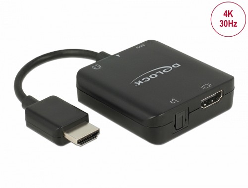 Delock HDMI Audio Extractor 4K 30 Hz compact 62784