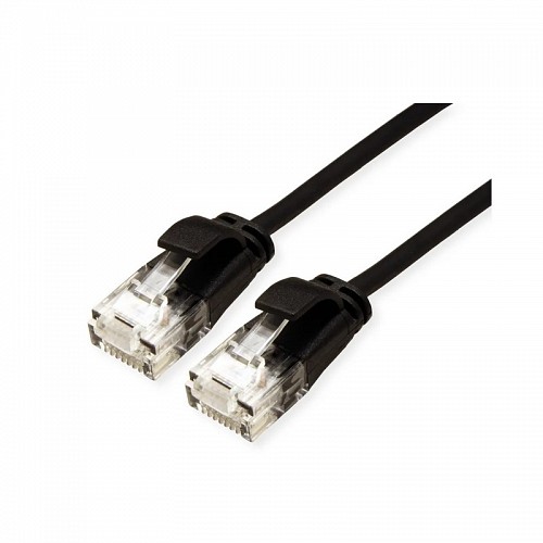Roline UTP 0.15m Cat6a Μαύρο Slim LSZH 21.44.3950