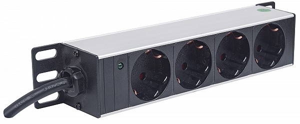 Intellinet 10 1U ΠΟΛΥΠΡΙΖΟ 4 ΘΕΣΕΩΝ ΣΟΥΚΟ ΜΑΥΡΟ 1.8m SCH 714020