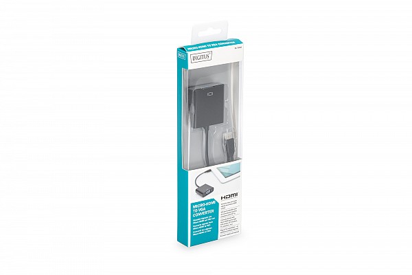 DIGITUS CONVERTER Micro-HDMI M TO VGA F + AUDIO (1920x1080) DA-70460