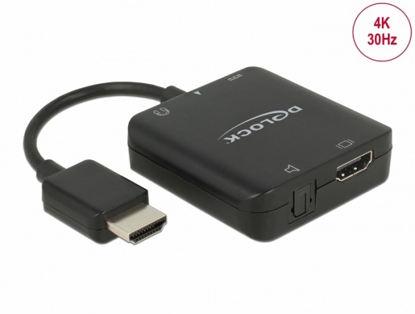 Delock HDMI Audio Extractor 4K 30 Hz compact 62784