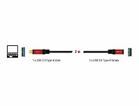 DELOCK USB cable type A-A M/F V. 3.0 2m 82753