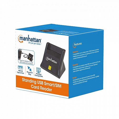 Manhattan CARD READER USB2.0 Smart/SIM Desktop