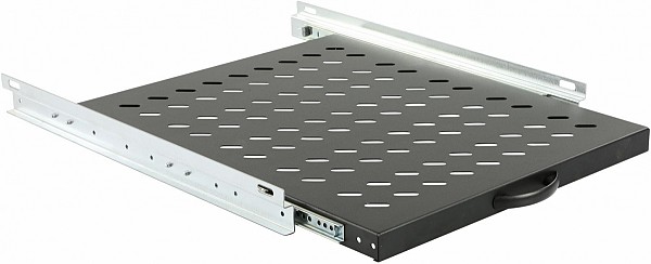 Mirsan Τηλεσκοπικό 19 ράφι για rack με βαθος 60cm 1U RAL9005 (30-50kg) HRK60.01YK