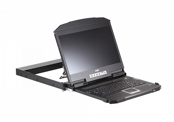 ATEN Ultra Short Depth Dual Rail WideScreen LCD Console (USB, HDMI / DVI / VGA)