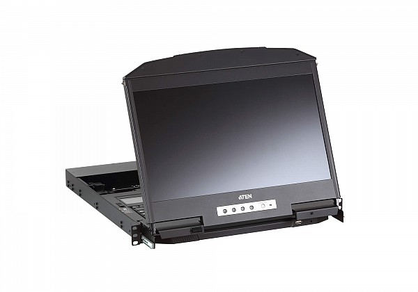 ATEN Ultra Short Depth Dual Rail WideScreen LCD Console (USB, HDMI / DVI / VGA)