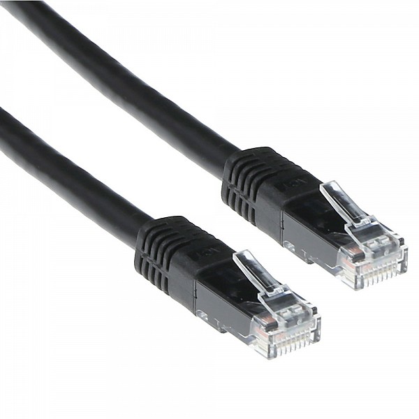 ACT UTP 1m Cat6a Μαύρο IB4201