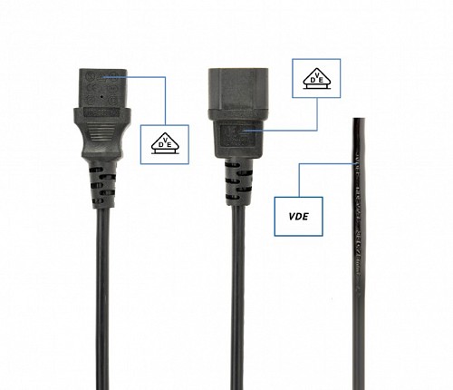 Cablexpert Power cord (C13 to C14) VDE approved 1.8m PC-189-VDE